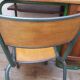 Metal and wood office chair
