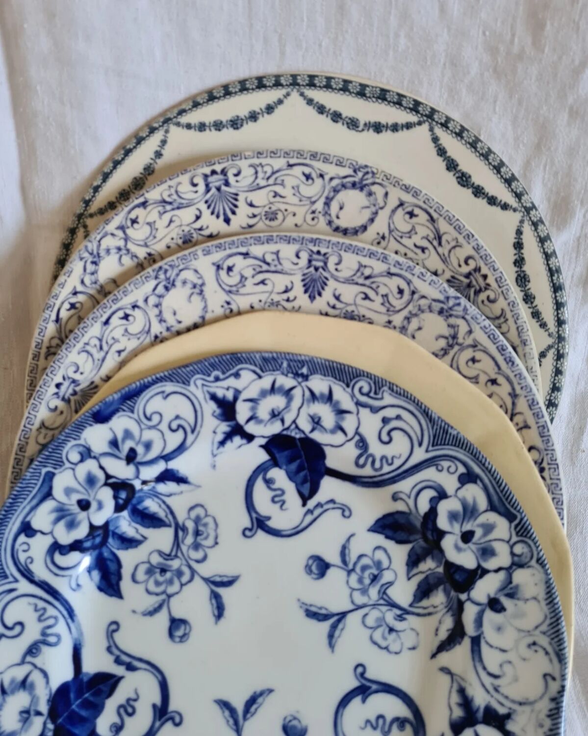 Old plates Creil & Montereau, Salins and Digoin