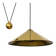 Adjustable Brass Keos Pendant Lamp with Counterweight by Florian Schulz