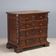 Antique baroque chest of drawers in walnut and poplar, 18th century.
