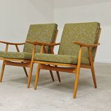 Pair of "boomerang" armchairs by Antonin Suman for Ton "Thonet" 1960