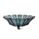 Art Deco Style Geometric Blue Glass Bowl (By Scailmont)