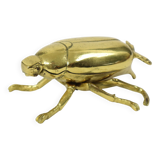 Decorative Vintage Brass Beetle Ashtray Trinket Box