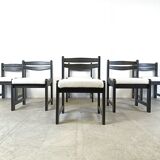 Set of 6 vintage chairs 70s