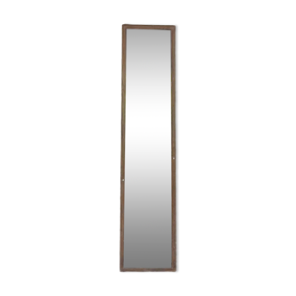 Miroir ancien 194cm/43,5cm  d’entre deux en bois époque 19ème, glace au mercure et fortement piquée, parquet au dos. D