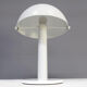 Lampe de table champignon en métal blanc des années 90