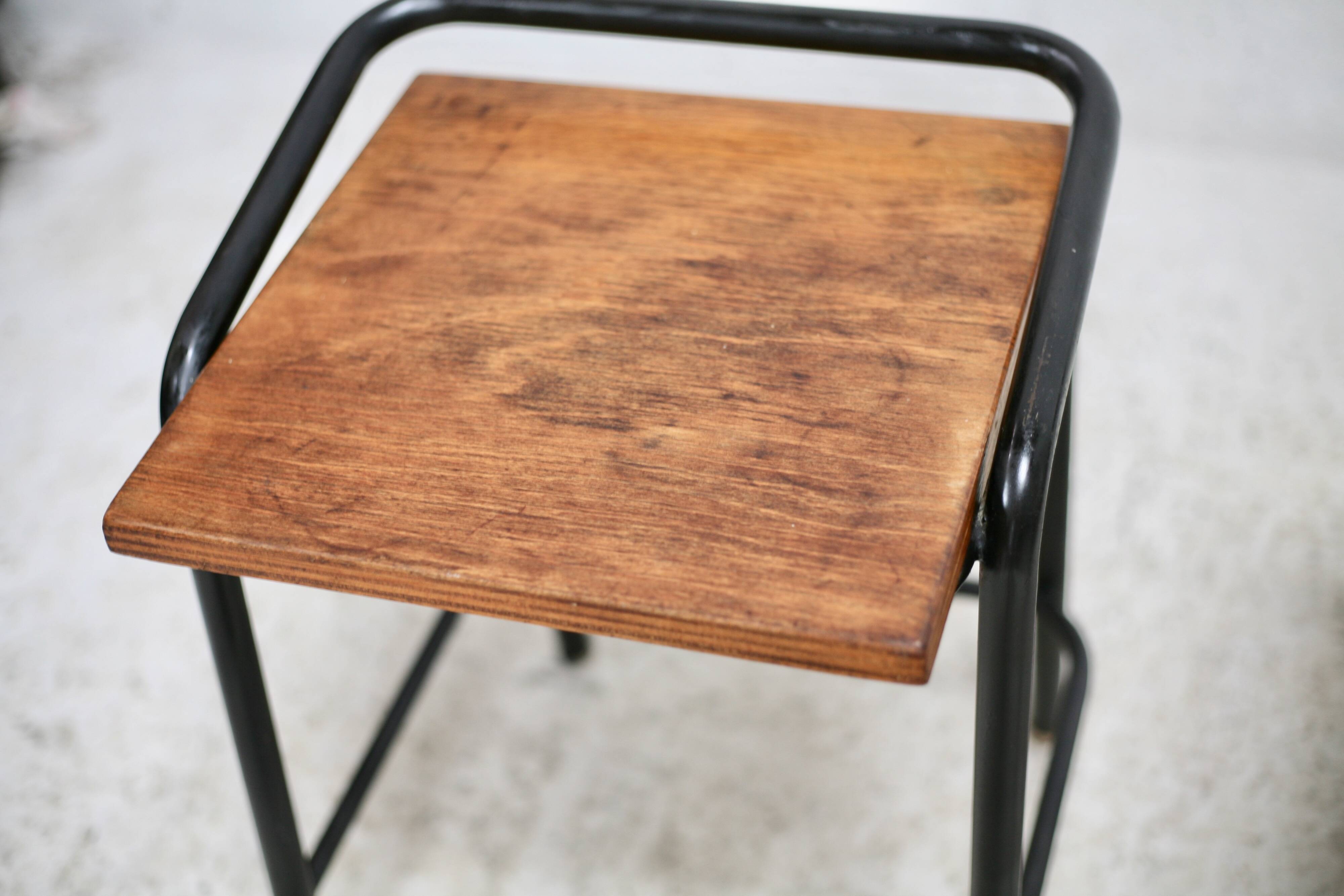 Pair of modernist stools, France, 1960s