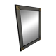 Large vintage mirror from the 1970s, DEKNUDT design, geometric wood decor