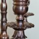 three-light candelabra lamp in metal and gilded brass, bouillotte lamp