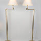 Pair of flexible lacquer and brass lamps, 1970 s