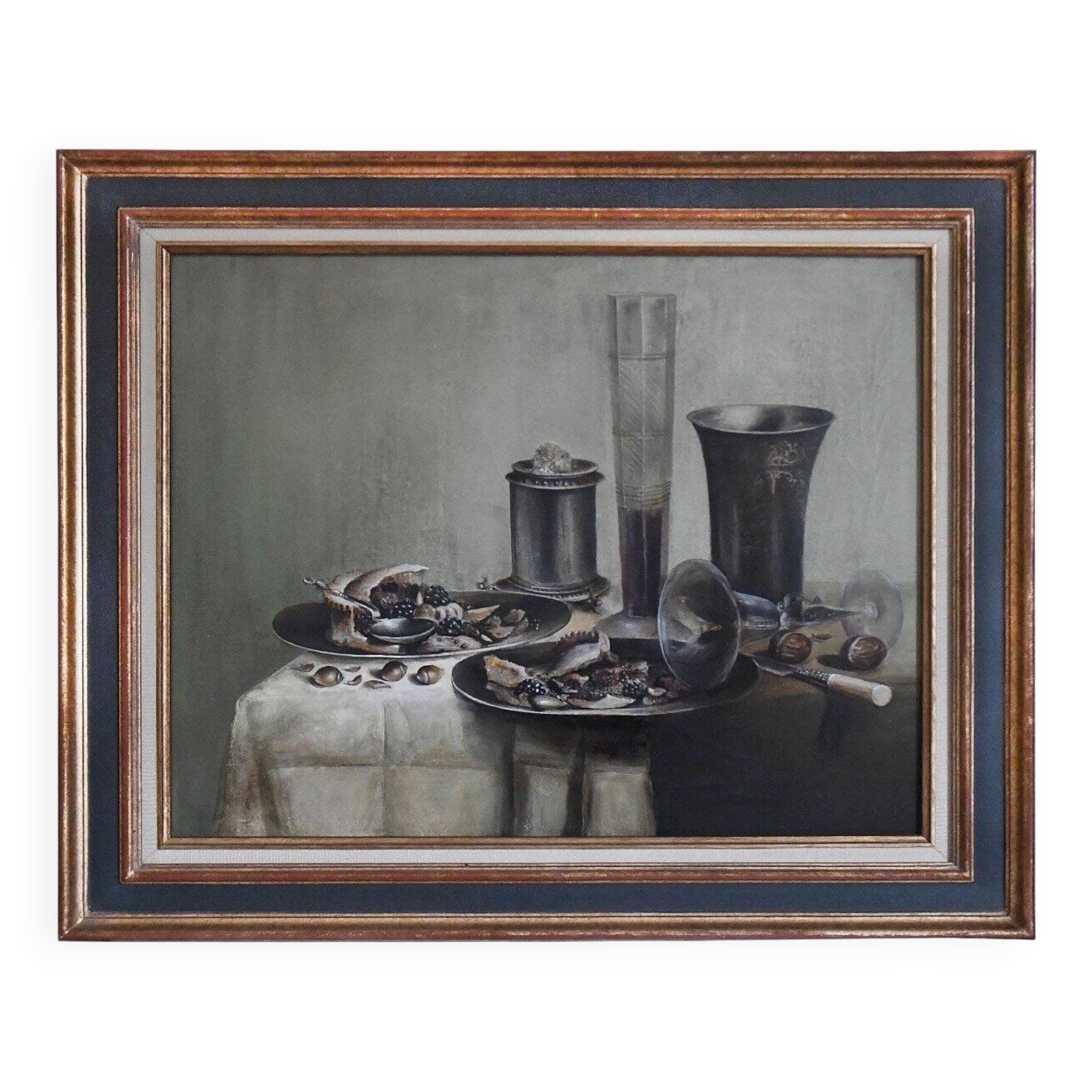 Stanislas kostka (né en 1954) huile sur toile nature morte