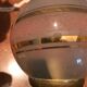 Very pretty art deco chamois table lamp