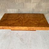 Coffee table elm magnifying glass Roche Bobois vintage 70s