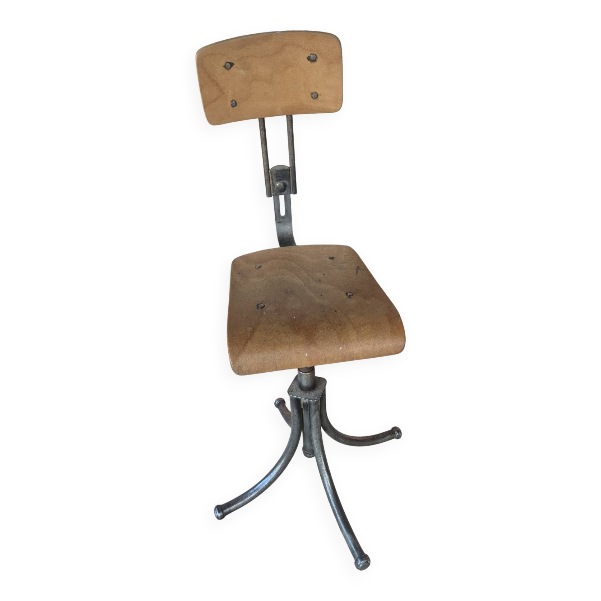 Chaise d'atelier industrielle