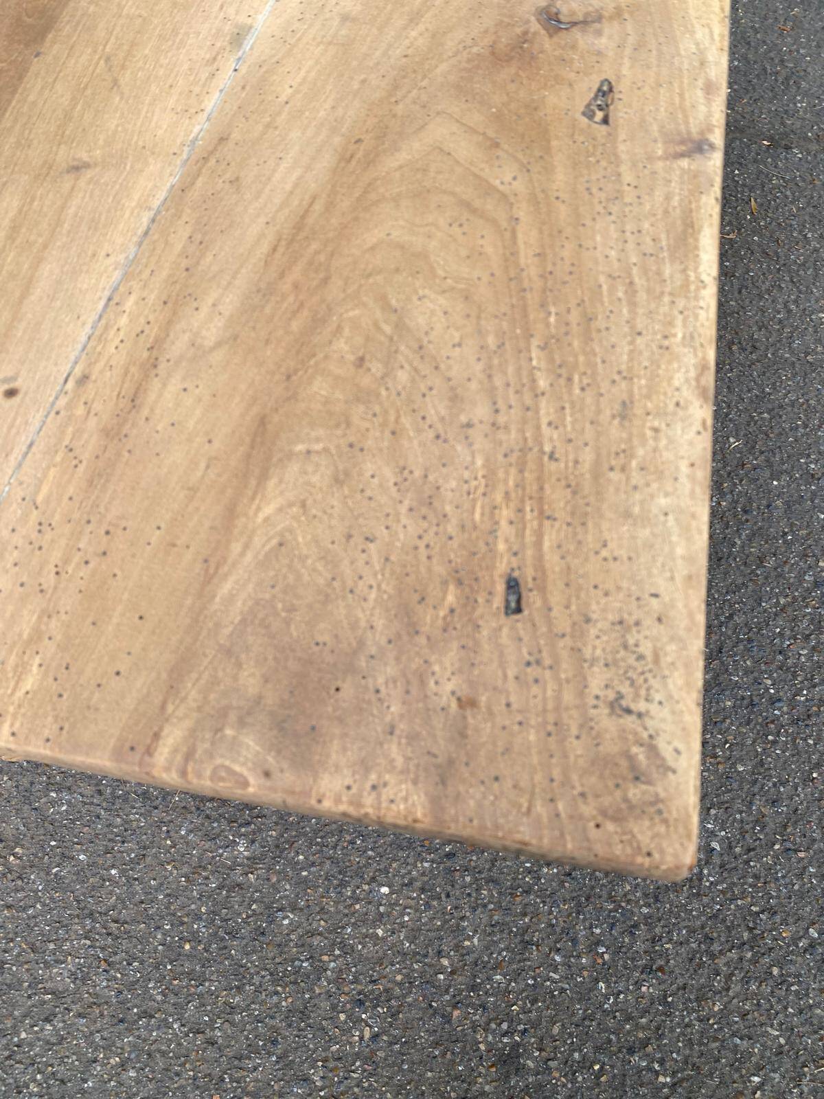 Petite table de ferme compacte 108x70cm décapée style campagne chic