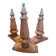 Set of 3 lamp bases in piano feet - Louis XVI style