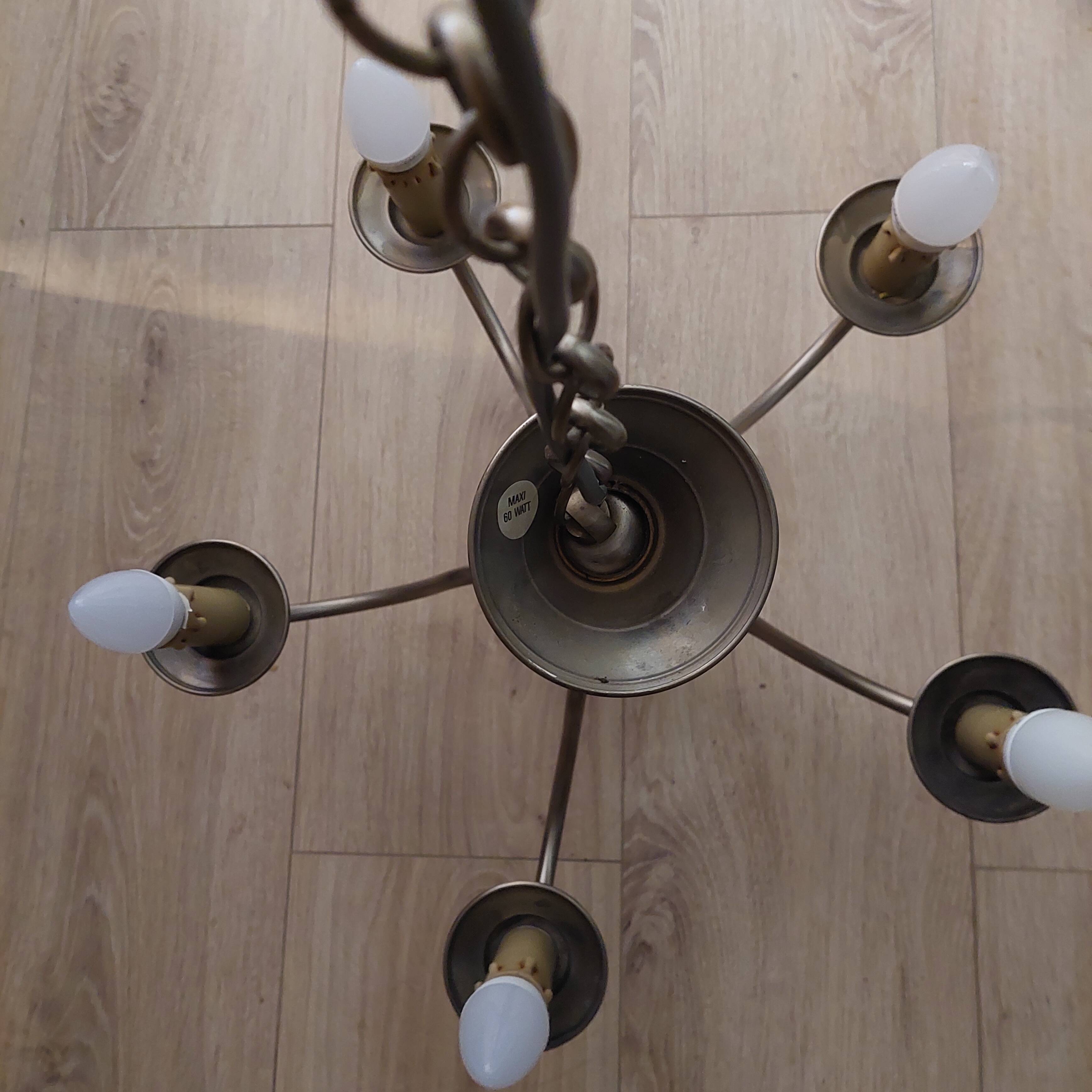 Old pewter chandelier