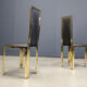Vintage French brass dining chairs, set of 6 - 1970s