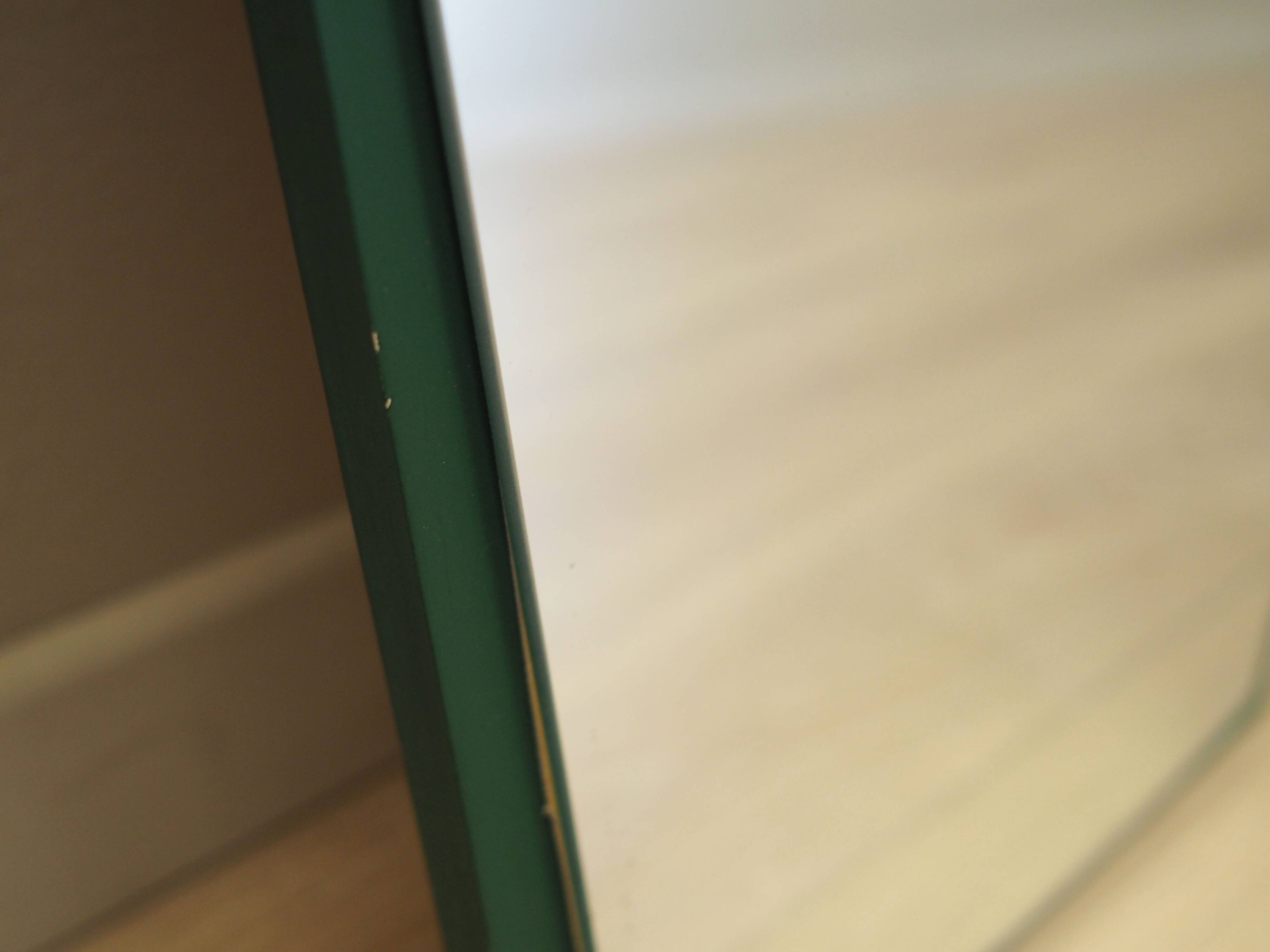 Miroir avec cadre en pin, design danois, années 1970, production : Danemark