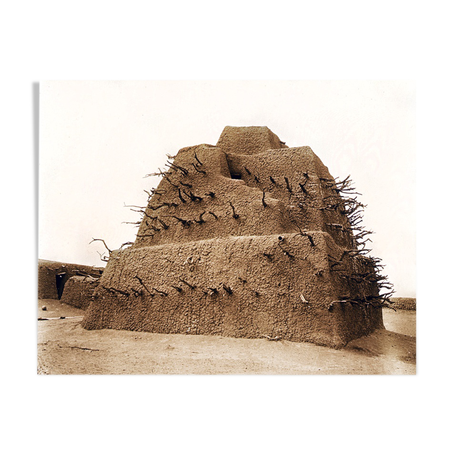 Ancient photograph of a ground mausoleum in Timbuktu