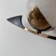 Vintage brass and opaline wall lamp, Arlus, France 1960s