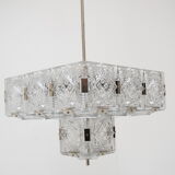 Mid-century glass pendant by Jaroslav Bejvl for Kamenicky Senov années 1960