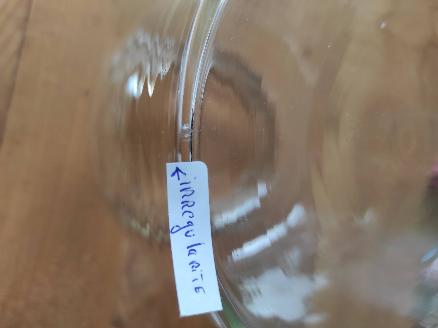 Thick glass vase
