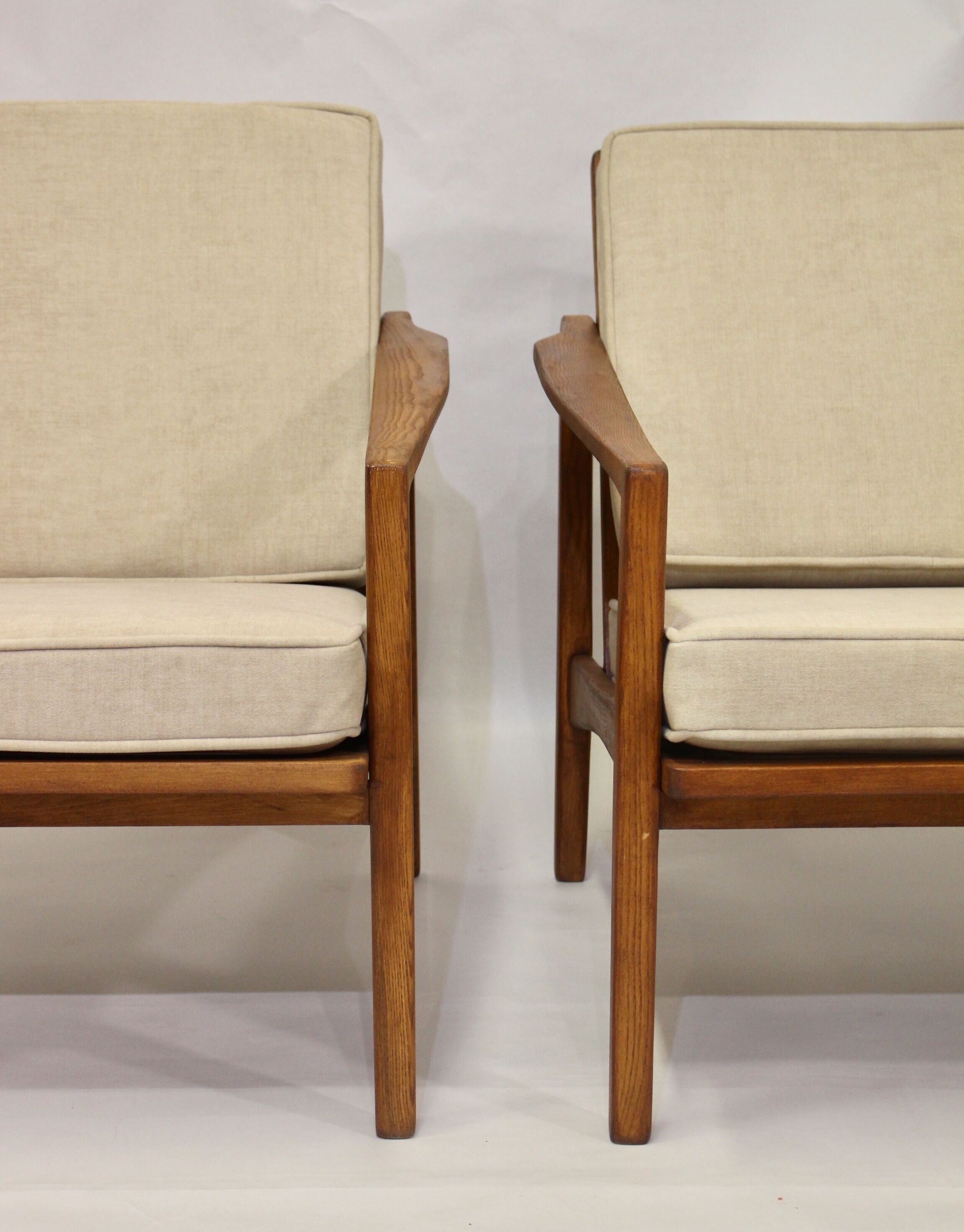 Pair of 60s Scandinavian style armchairs
