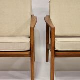 Pair of 60s Scandinavian style armchairs