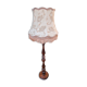 Lampadaire bois et tissus vintage