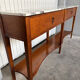 Large console in Calacatta Viola marble & solid cherry wood.
