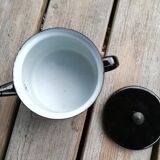 Black enamelled teapot