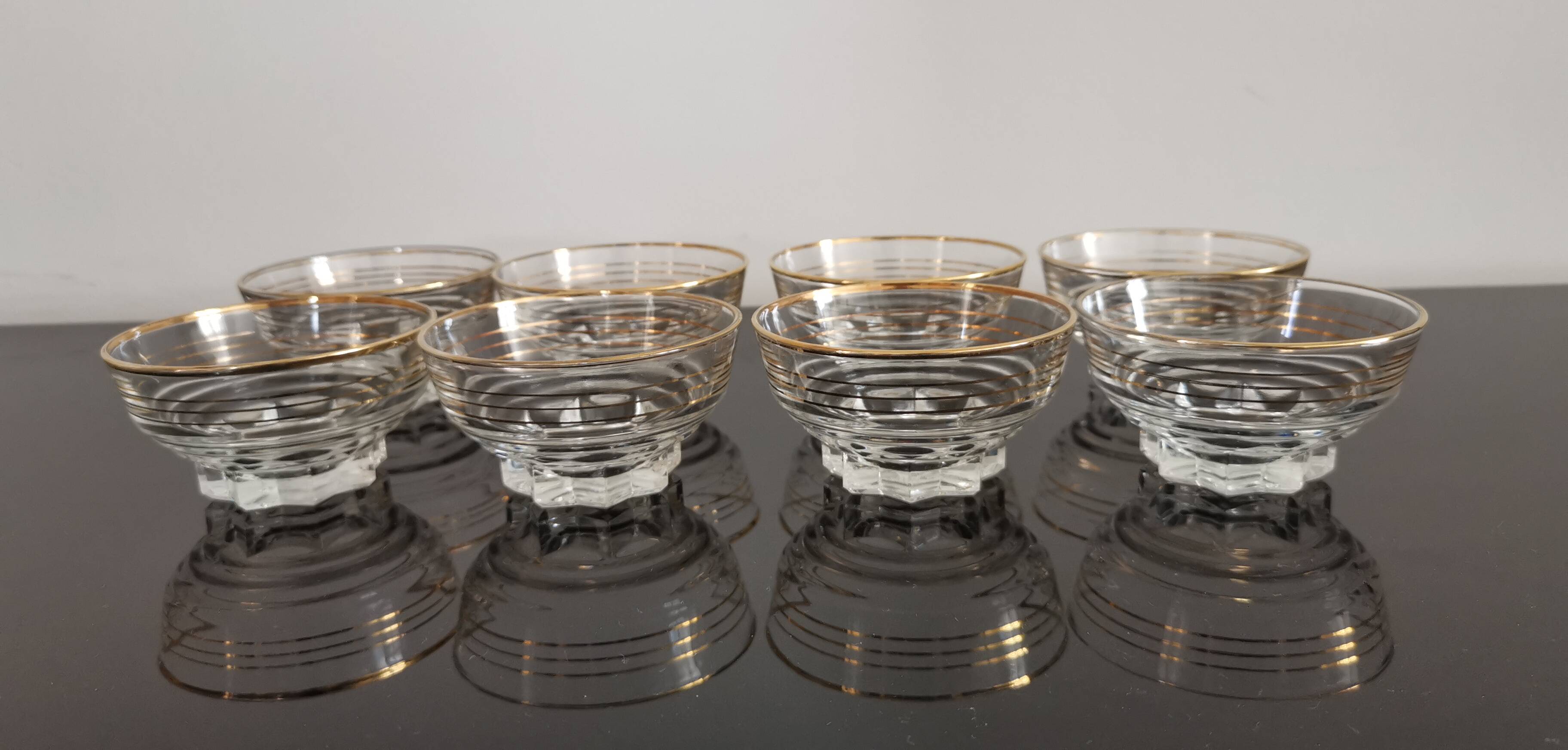 Champagne cups glassware from the Chapelle St Mesmin 30s