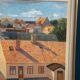 Large Original Swedish Oil on Panel – "Urban Landscape" by Wilhelm Matton – Signed – Dated 1947 – Framed – 83 × 73 cm (32.7 in × 28.7 in)