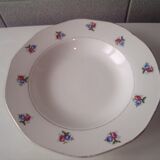 Set of 3 vintage Digoin plates with floral pattern