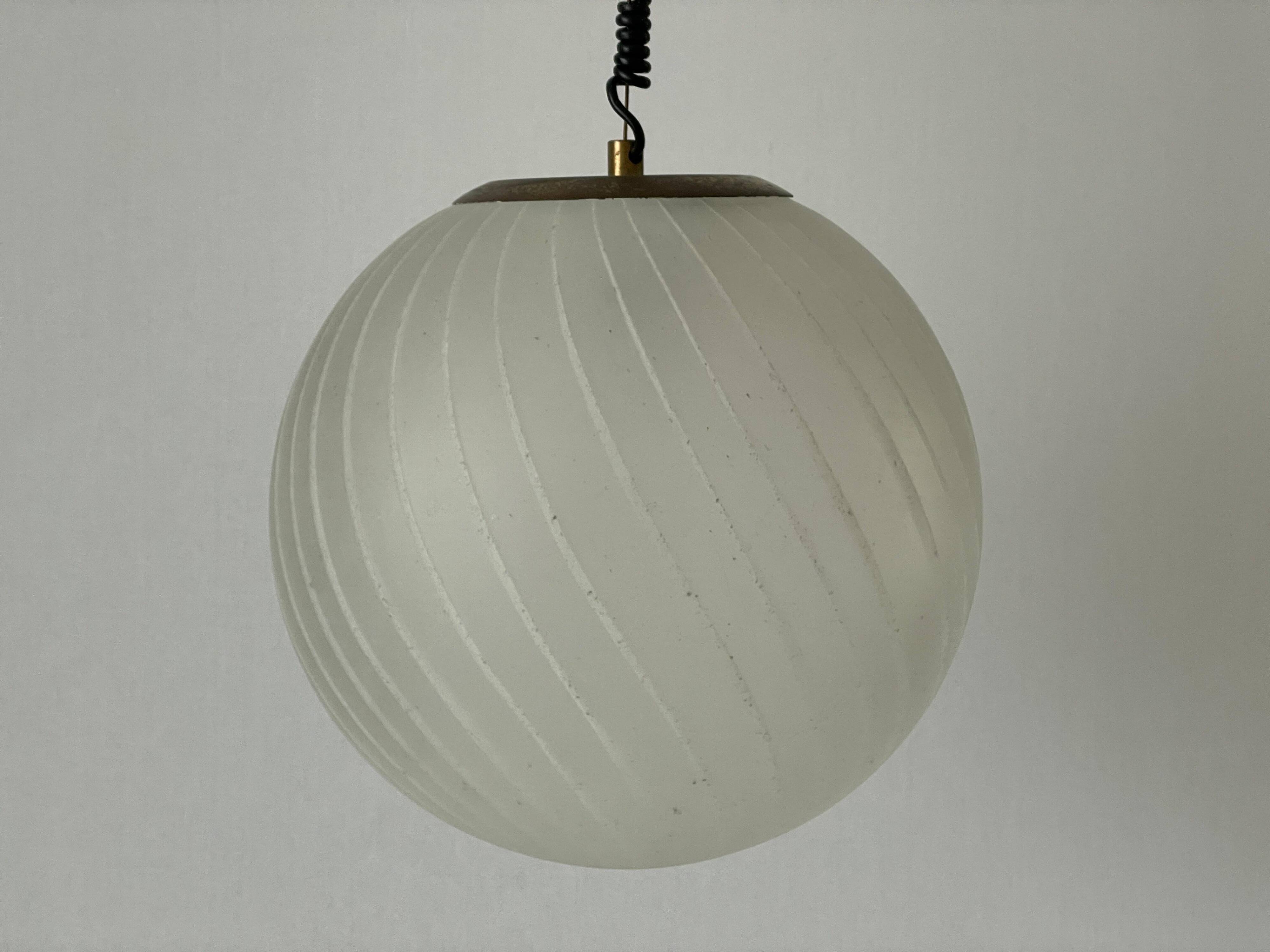 Italian suspended glass lamp Ball and Ball, 1960s, Italy