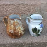 Set of 2 ceramic pitchers from Vallauris Kostanda and Thiry