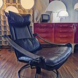 Siesta lounge leather 1970 ake fribytter by nelo mobler suede