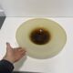 XL Murano Glass Round Fruit Bowl Table Plate Yellow Brown Italian Vintage
