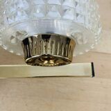 50s brass wall light, chiseled