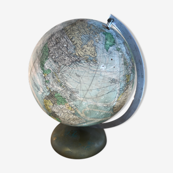 Old globe world map perrina paris glass