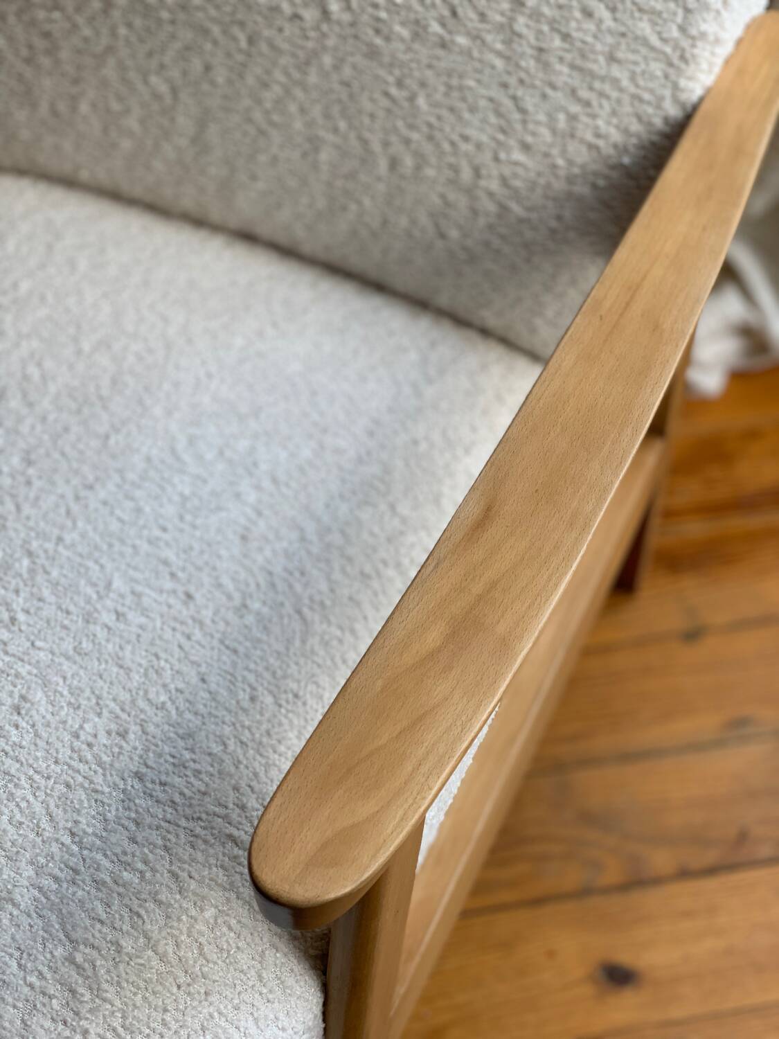 Vintage 70s boucle armchair