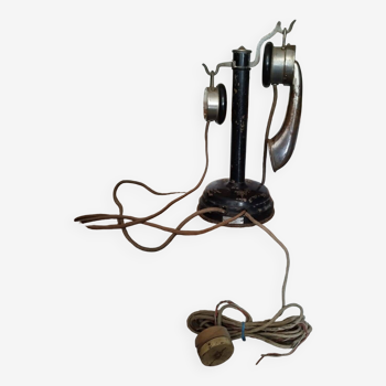 Téléphone bougie / téléphone colonne / Télephone à cornet Thomson Houston années 1920