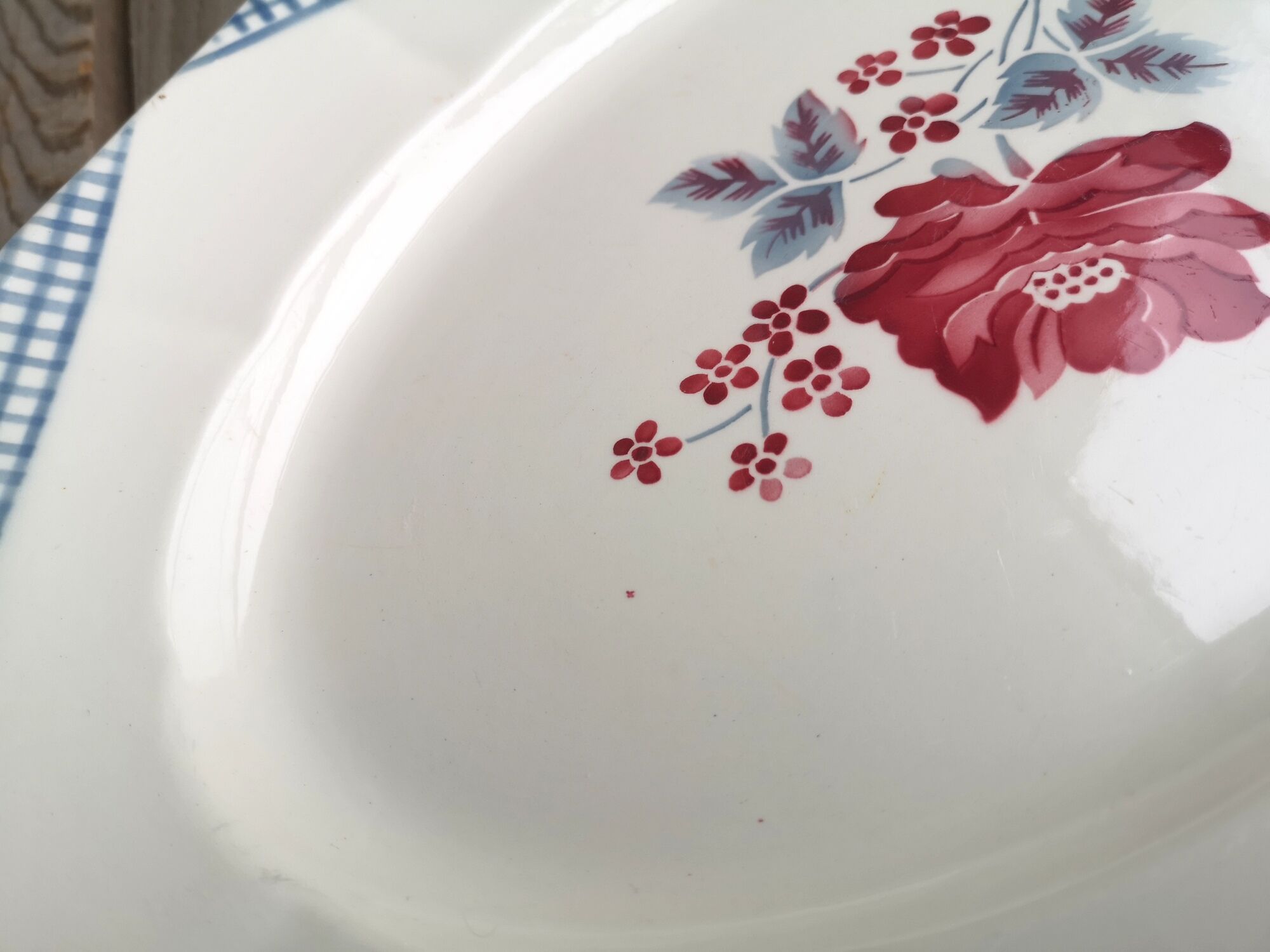 Oval dish Digoin Sarreguemines collection Josiane