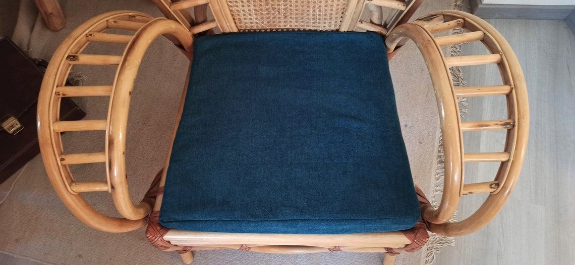 Rattan armchair and canning