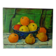 Still life painting with fruits canvas signed Pierre Moreau