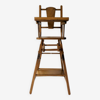 Vintage wooden high chair for dolls