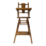 Chaise haute en bois vintage pour poupées