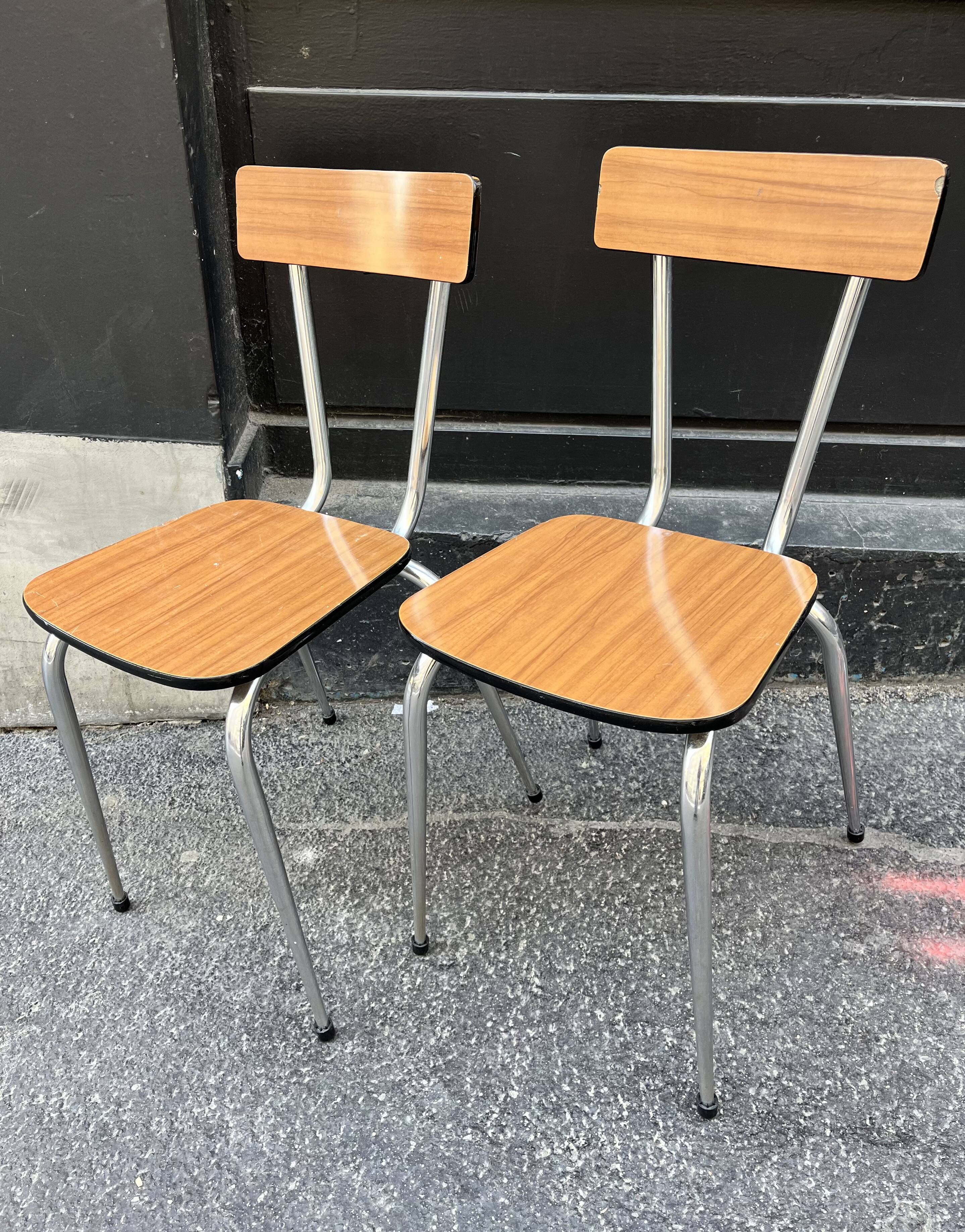 Chaises Formica années 50 Vintage