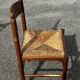 Set of 3 vintage wooden and straw chairs – 1950s